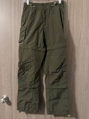 Guide Series Olive Green Convertible Cargo Crop Pants